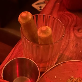 Bar Francis - Pickled Okra!!! So good!! - Cocktail Bars Near Me - Brooklyn, New York