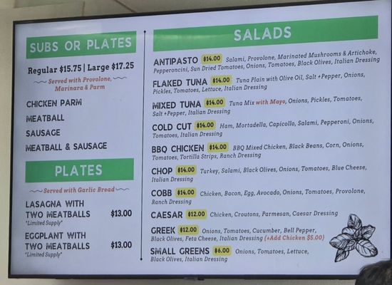 Menu photo 4 Tony's Deli Burbank, CA