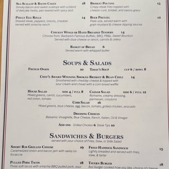The Scarecrow Tavern - Menu 3.13.26 - American Near Me - Bartlett, New Hampshire
