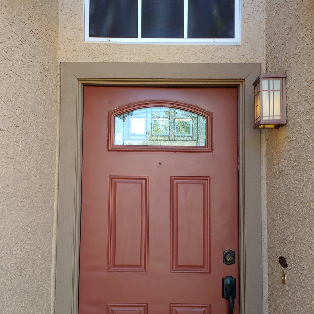 Screens Unlimited - a red front door and window - Shades & Blinds Near Me - Phoenix, Arizona Screens Unlimited - a red front door and window - Shades & Blinds Near Me - Phoenix, Arizona