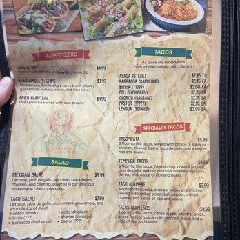 Tacorriedo Express - Menu - Mexican Near Me - Cornelia, Georgia