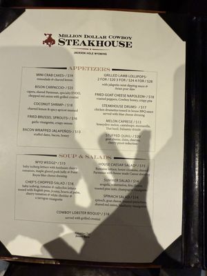 Menu photo 6 Million Dollar Cowboy Steakhouse Jackson, WY