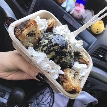 Powder - Special: black sesame kouign amann from B Patisserie and matcha powder with black sesame sauce - Desserts Near Me - San Francisco, California