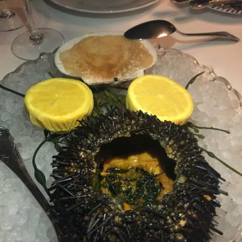 Carbone - Crudo specials of the day -- sea urchin and diver scallop - Italian Near Me - New York, New York