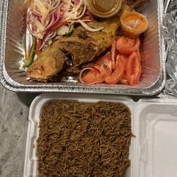 Mommie Joe's - Fried fish and black rice