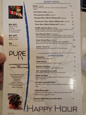 Menu photo 6 Pure Sushi Scottsdale, AZ