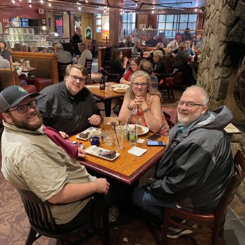 Glacier BrewHouse - My group, sitting next to the (unlit) fire pit! Like a said, great atmosphere! - American Near Me - Anchorage, Alaska Glacier BrewHouse - My group, sitting next to the (unlit) fire pit! Like a said, great atmosphere! - American Near Me - Anchorage, Alaska