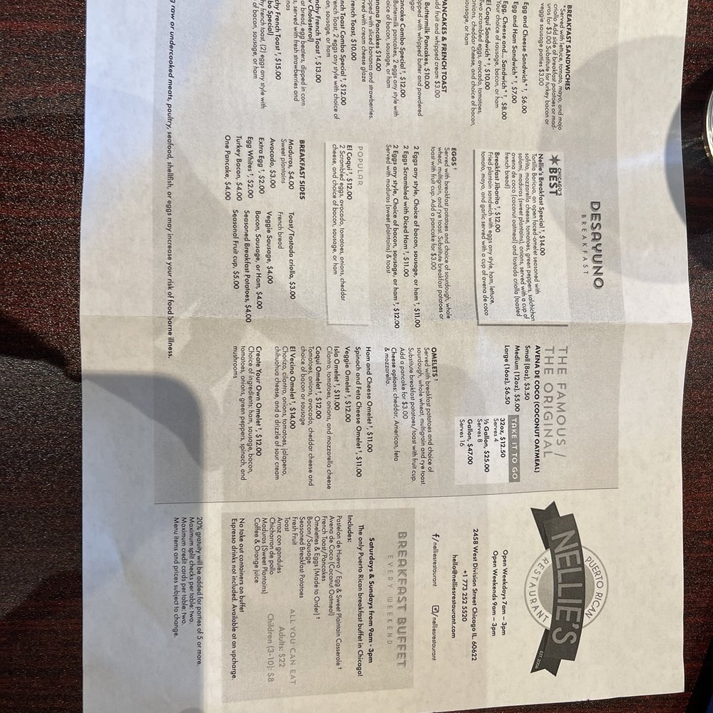 Nellie's - Updated menu prices as of 2022 - Breakfast & Brunch Near Me - Chicago, Illinois