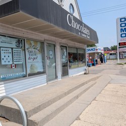 Chocolates on Academy Road - Storefront. There's a shallow ramp for accessibility.