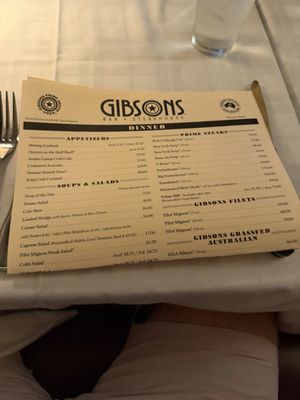 Menu photo 3 Gibsons Bar & Steakhouse Chicago, IL