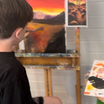Calico Canvas - He's 5, and has learned everything he knows about painting from Allison. - Art Classes Near Me - Woodland Hills, California Calico Canvas - He's 5, and has learned everything he knows about painting from Allison. - Art Classes Near Me - Woodland Hills, California