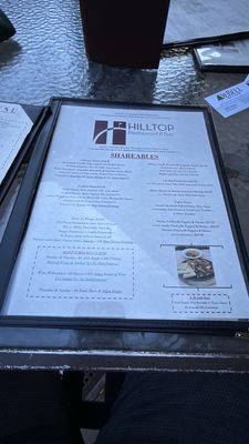 Menu photo 1 Hilltop Restaurant and Bar Burbank, CA Menu photo 1 Hilltop Restaurant and Bar Burbank, CA