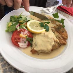 Borkum Riff - Seelachsfilet mit einer Senfsoße