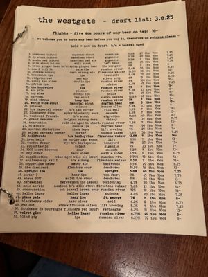 Menu photo 3 The Westgate Bourbon Bar & Taphouse Beaverton, OR