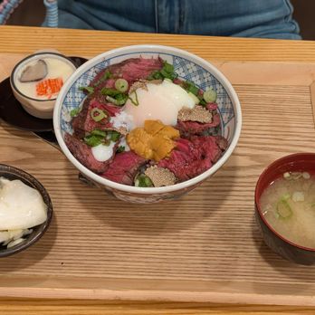 Tendon Kohaku - Truffle steak - Japanese Near Me - Bellevue, Washington