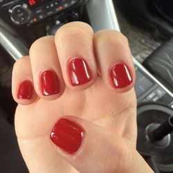 Beautiful Nails - The grown out nails I left with.
