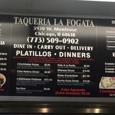 Menu photo 1 Taqueria La Fogata Chicago, IL Menu photo 1 Taqueria La Fogata Chicago, IL