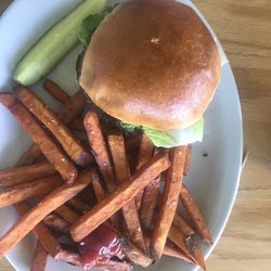 Orleans Country Club Restaurant & Lounge - OCC burger with optional sweet potato fries