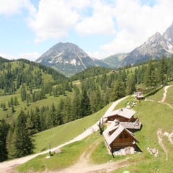 Brand Alm - Blick auf die Brand Alm vom Weg zur Austria Hütte