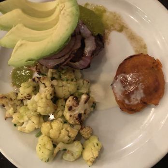 The Local Restaurant - Keto Steak with roasted cauliflower and sweet potato cake - Seafood Near Me - Naples, Florida