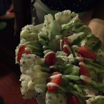 Night It Up! - Rice chips with strawberry! Surprisingly very good. #nightitup2015 - Street Vendors Near Me - Markham, Ontario