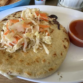 Maya's Cafe - Cheese & lorocco pupusa. Delicious! - Latin American Near Me - San Jose, California