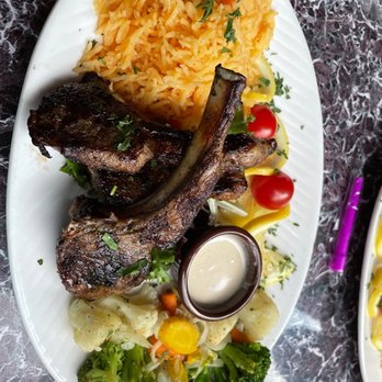 Karizma - Lampchops | Yellow Rice | Veggies - Middle Eastern Near Me - New York, New York Karizma - Lampchops | Yellow Rice | Veggies - Middle Eastern Near Me - New York, New York