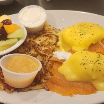 Maple Leaf Diner - Lox Benedict & Latkes ($16.50) - American Near Me - Dallas, Texas