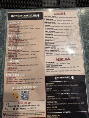 Menu photo 1 Highside Brewing Fairplay, CO Menu photo 1 Highside Brewing Fairplay, CO