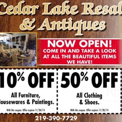 Cedar Lake Resale And Antiques - Customer appreciation sale!!