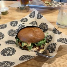 Chicken burger... classic. Chicken burger... classic.