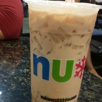 Nu Ice & Drinks - Nu milk tea with lychee jelly - Desserts Near Me - Houston, Texas Nu Ice & Drinks - Nu milk tea with lychee jelly - Desserts Near Me - Houston, Texas