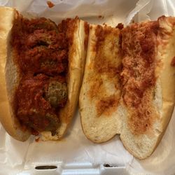 Johnnys B Pizza - Meatball Sandwich. Only comes with half the meatballs you need