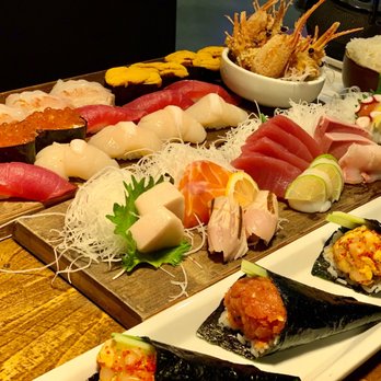 Amakara - Assorted Nigiri, Spicy Scallop & spicy tuna hand rolls. - Sushi Bars Near Me - Dublin, California Amakara - Assorted Nigiri, Spicy Scallop & spicy tuna hand rolls. - Sushi Bars Near Me - Dublin, California