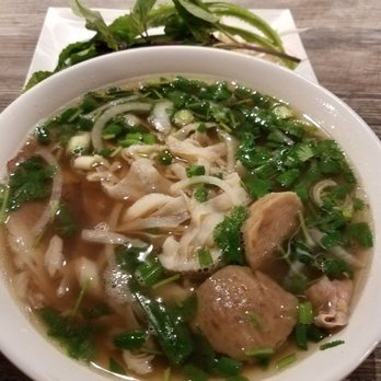 Pho 101 - Beef Pho + rare steak + tripe + meatballs + fatty brisket - Vietnamese Near Me - Westminster, California