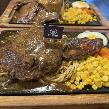 Toyori - Top: Beef short rib steak Bottom: Signature ribeye steak - Ramen Near Me - Houston, Texas