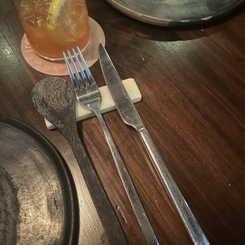 Jun - Hand carved spoon by The chef's family from El Salvador - New American Near Me - Houston, Texas