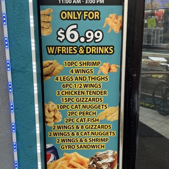 Sharks Fish & Chicken - Menu (03/2024) - Chicken Wings Near Me - Chicago, Illinois