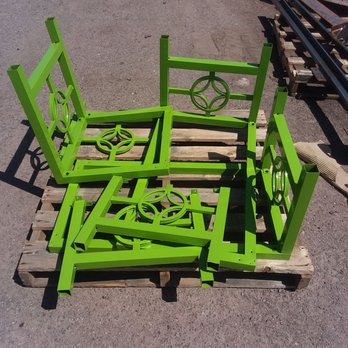 Arizona Powder Coat - Here is the 'before:' pieces dropped off on their own pallette. - Powder Coating Near Me - Phoenix, Arizona Arizona Powder Coat - Here is the 'before:' pieces dropped off on their own pallette. - Powder Coating Near Me - Phoenix, Arizona