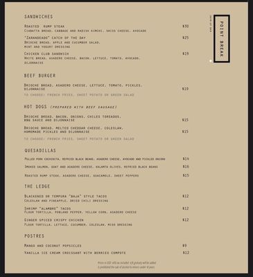 Menu photo 1 Point Break Cabo San Lucas, BCS