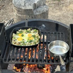 Breakfast on the fire pit!