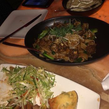 Buddakan - Left to right: duck, chow fun & wasabi mashed - Asian Fusion Near Me - Philadelphia, Pennsylvania Buddakan - Left to right: duck, chow fun & wasabi mashed - Asian Fusion Near Me - Philadelphia, Pennsylvania