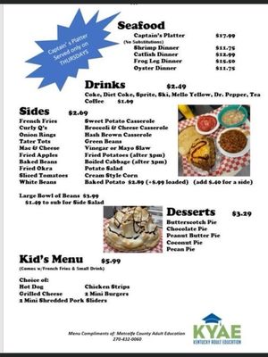 Menu photo 2 Roadside BBQ and Grill Edmonton, KY