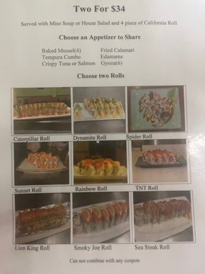 Menu photo 2 Fuji Sushi Turlock, CA