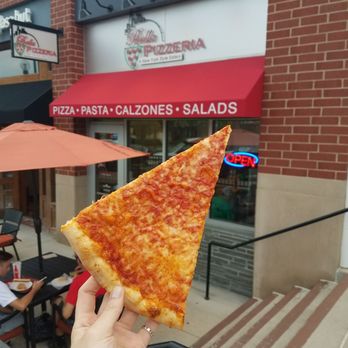 Bella Pizzeria - The is their deliciously simple cheese pie. - Pizza Near Me - Carmel, Indiana