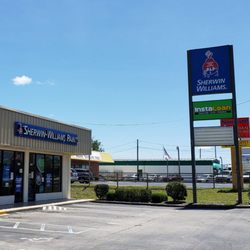 Sherwin-Williams Paint Store - In front and the parking lot