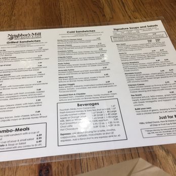 Neighbor's Mill Bakery & Cafe - Here is a copy of the menu! - Bakeries Near Me - Springfield, Missouri Neighbor's Mill Bakery & Cafe - Here is a copy of the menu! - Bakeries Near Me - Springfield, Missouri