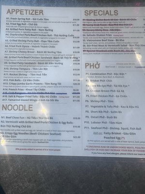 Menu photo 2 Pho & Beyond Las Vegas, NV