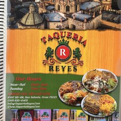 Taqueria Reyes - Menu cover.