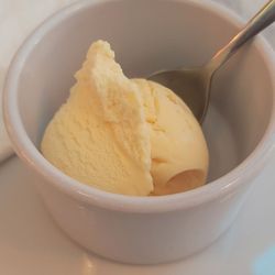 Vanilla ice cream...just enough.